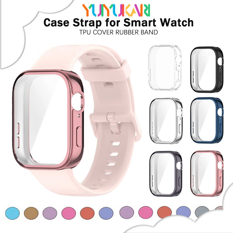 สายรัดซิลิโคนกรณี TPU สำหรับ for Huawei Watch Fit 4/3 สายยางป้องกันหน้าจออ่อนสำหรับ for Smartwatch Huawei Fit 3