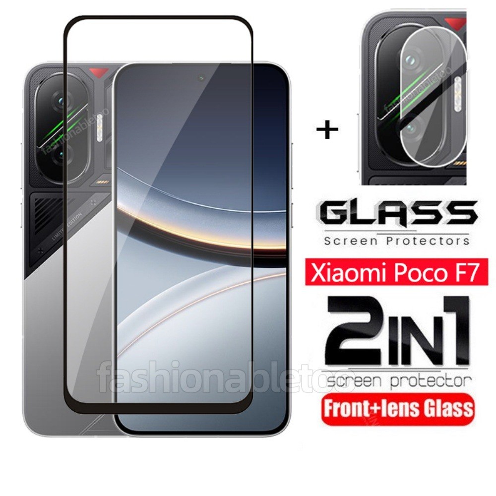 สําหรับ Poco F7 5G 2 ใน 1 ป้องกันหน้าจอกระจกนิรภัยฟิล์มสําหรับ Xiaomi Poco F7 pro Ultra F7pro F7Ultr