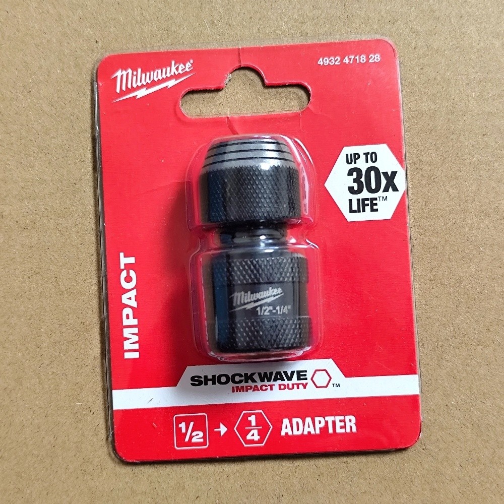 อะแดปเตอร์ Milwaukee 1/2 Square ถึง 1/4 อะแดปเตอร์อัลเลน ประแจไฟฟ้า เปิดฟังก์ชั่นไขควง Y6LX
