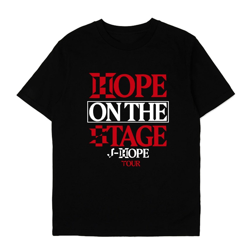 Bangtan JHOPE เวที JHOPE TOUR เสื้อยืดขนาดใหญ่หน้าจอด้านหน้า BONUS JHOPE PHOTO