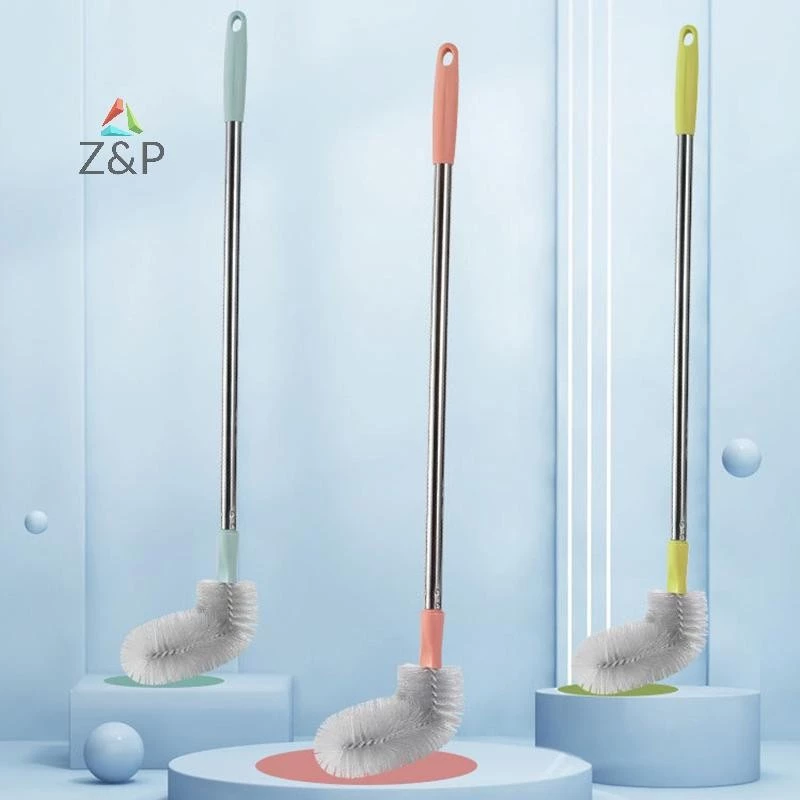 Z&P แปรงซักผ้าถังในครัวเรือนพร้อมก้านสแตนเลสตู้น้ําพลาสติกถังน้ําแปรงทําความสะอาดอุปกรณ์ทําความสะอาด COD