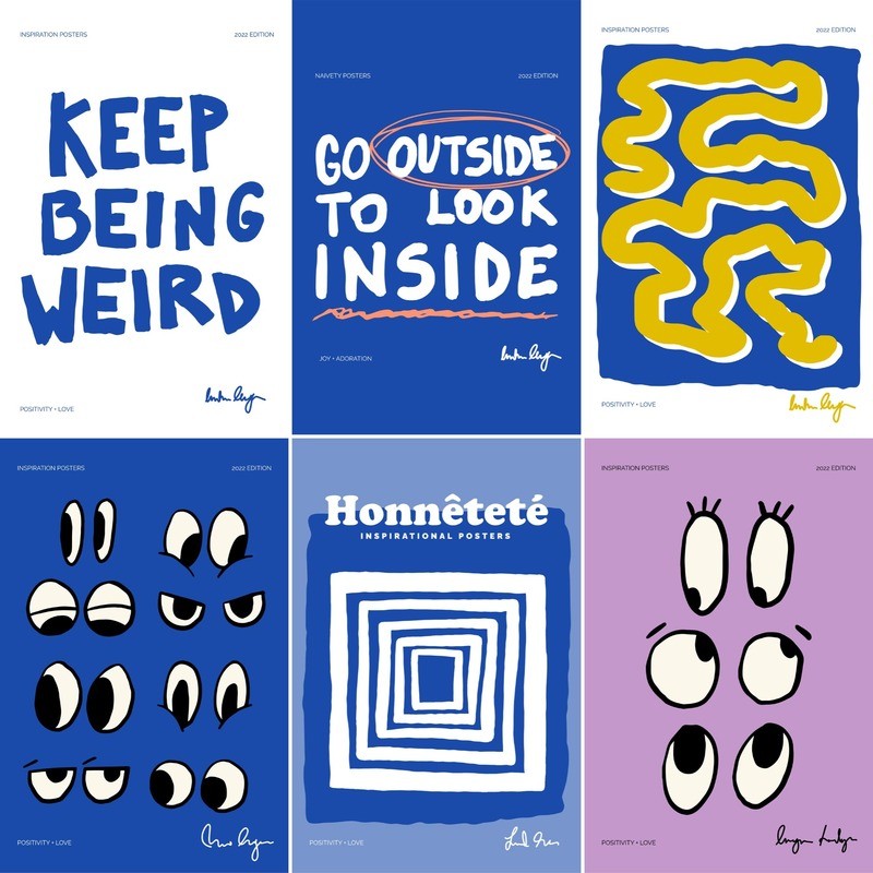 Vintage บทคัดย่อคลาสสิกโปสเตอร์ Inspiration Positive Thinking Wave ภาพวาดผ้าใบตกแต่งบ้าน Cuadros -one