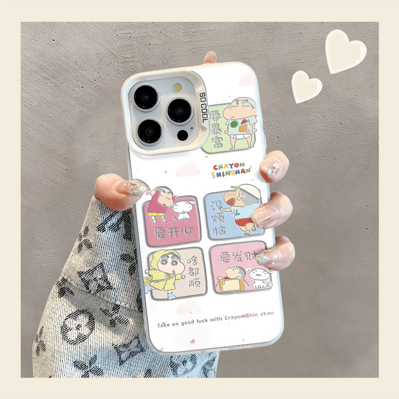 Shinchan Good Luck สําหรับ Vivo Y17 Y12 Y12S Y30 Y7S Y50 Y100 S10 S10E V23E V23 V25 V27 V29 X60 X70 