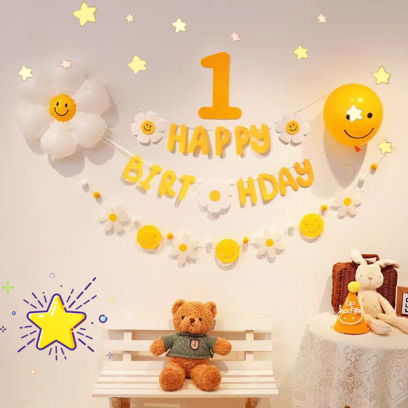 ธงวันเกิด birthday banner ธงราววันเกิด ธงราว ธง แบนเนอร์ (ส่งสินค้าทุกวัน )