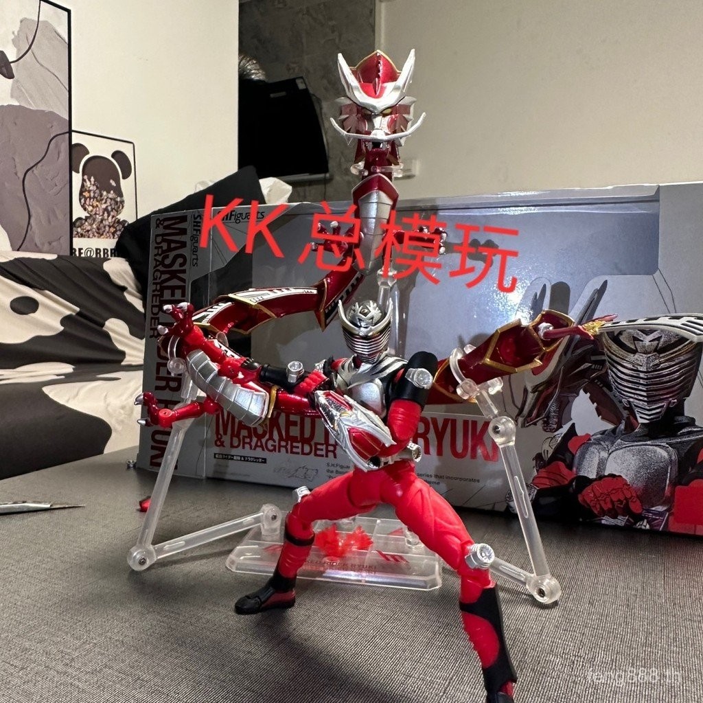 ในประเทศ KO Kamen Rider Dragon Rider shf Ryuki Warriors Dragon Contract Beast Movable Model Figure เ