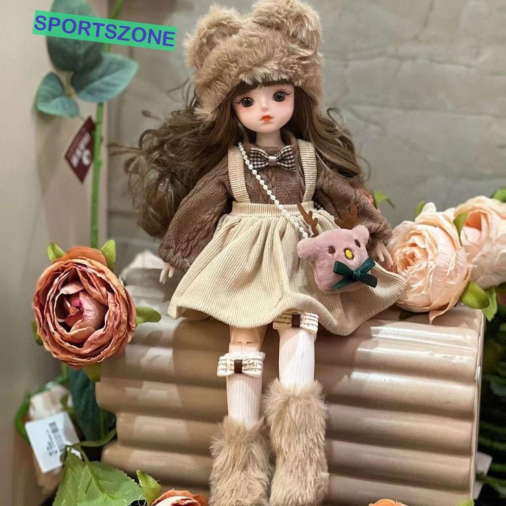 Sportszone 30 ซม.ตุ๊กตา BJD พร้อมเสื้อผ้า, 1/6 SD ดึงดูดตาเจ้าหญิงแต่งตัวตุ๊กตา BJD, สวยผมยาวส้นสูงอะนิเมะเจ้าหญิงแต่งหน้า Ball ตุ๊กตาร่วมทารก
