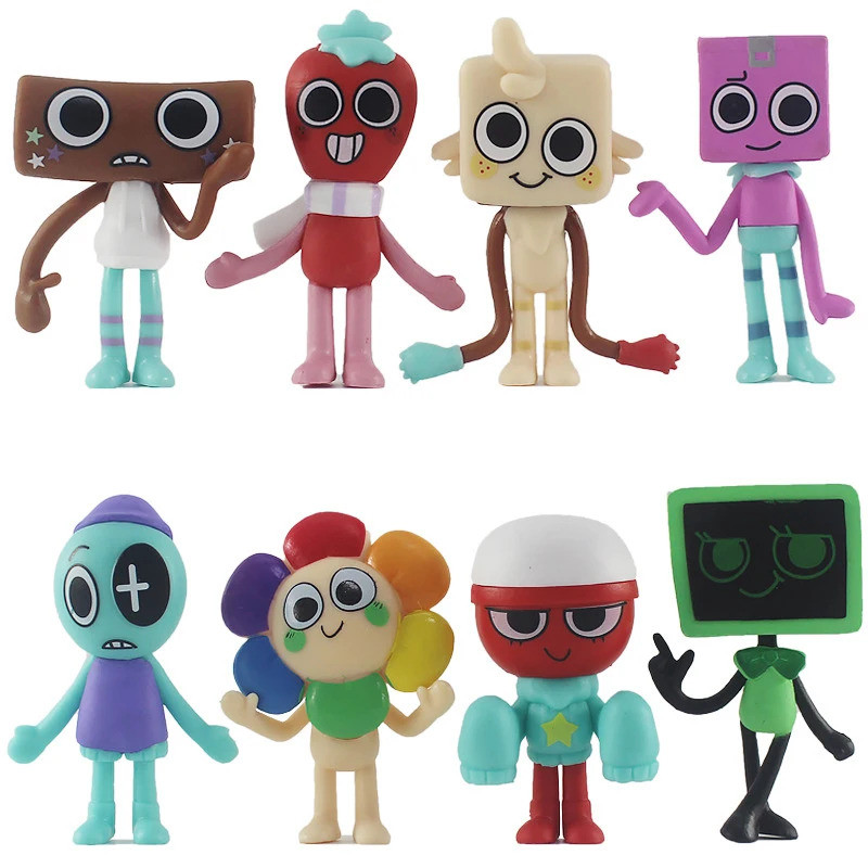 Dandys World Pebble รูปที่8ชิ้น/เซ็ตตกแต่งบ้าน Astro goob toodles VEE Action figures วันเกิดคริสต์มา