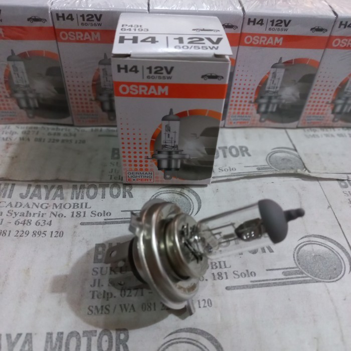 CHECK WHOLESALE: OSRAM P43T H4 12V 60/55W BULB