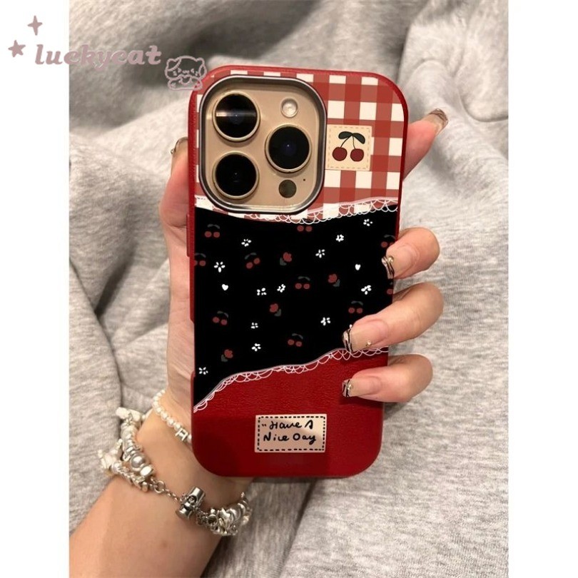Iphone 16 15 14 13 12 11 Pro Max X Xr Xs Max 7 8 Plusเคสโทรศัพท์Insลูกไม้Cherry Blossomsนุ่มปกหลังหนัง – โปรปัง