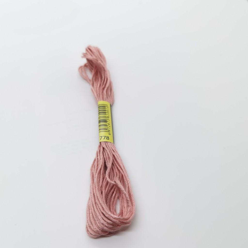 6 Skeins DMC 778 79 780 782 7783 ด้ายปักครอสติสพรีเมี่ยมสีรุ้งเย็บปักถักร้อยด้ายไหมขัดฟัน