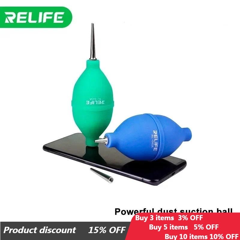 Relife RL-043A 2 in 1 Dust Cleaner ยาวและสั้นโลหะออกแบบเป่าฝุ่นสําหรับ PCB PC คีย์บอร์ดกล้องเลนส์กําจัดฝุ่น