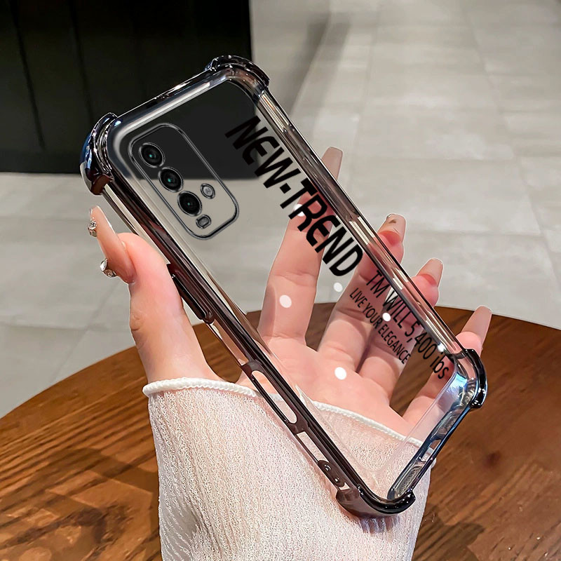 กันกระแทก case สําหรับเคสโทรศัพท์ TPU Redmi 9T พร้อมตัวอักษรภาษาอังกฤษ 2025 เปลือกนิ่มระดับไฮเอนด์และป้องกัน