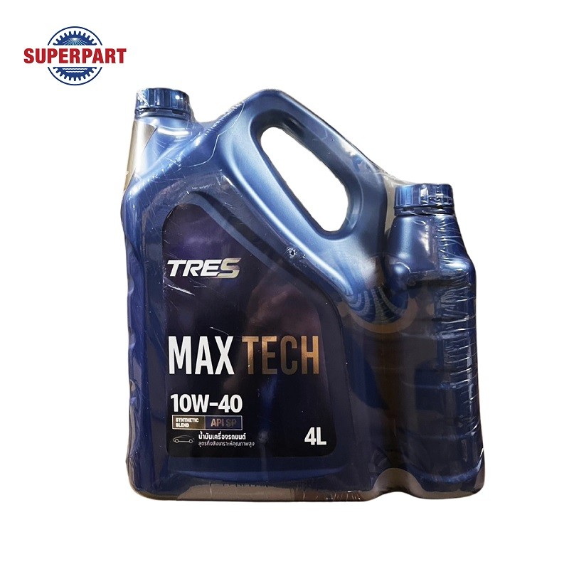 น้ำมันเครื่อง--TRES-MAXTECH API SP(10W40)4L-แถม1L (TEME11-0001)