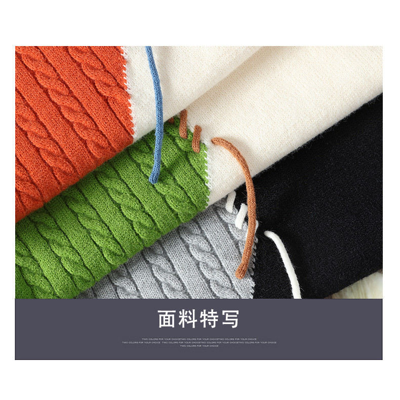 เสื้อกันหนาวบิดผู้หญิง 2025 ฤดูใบไม้ร่วง/ฤดูหนาวใหม่รอบคอด้านในแฟชั่นจับคู่สีปิดกั้นเสื้อกันหนาวอบอุ่นและสบาย สูงสุด - รูปที่ 7