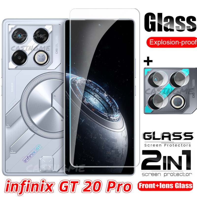 Infinix GT 20 Pro 2024 ฟิล์ม 2 in 1 ป้องกันหน้าจอกระจกนิรภัยสําหรับ infinixGT20Pro infinix GT20Pro G
