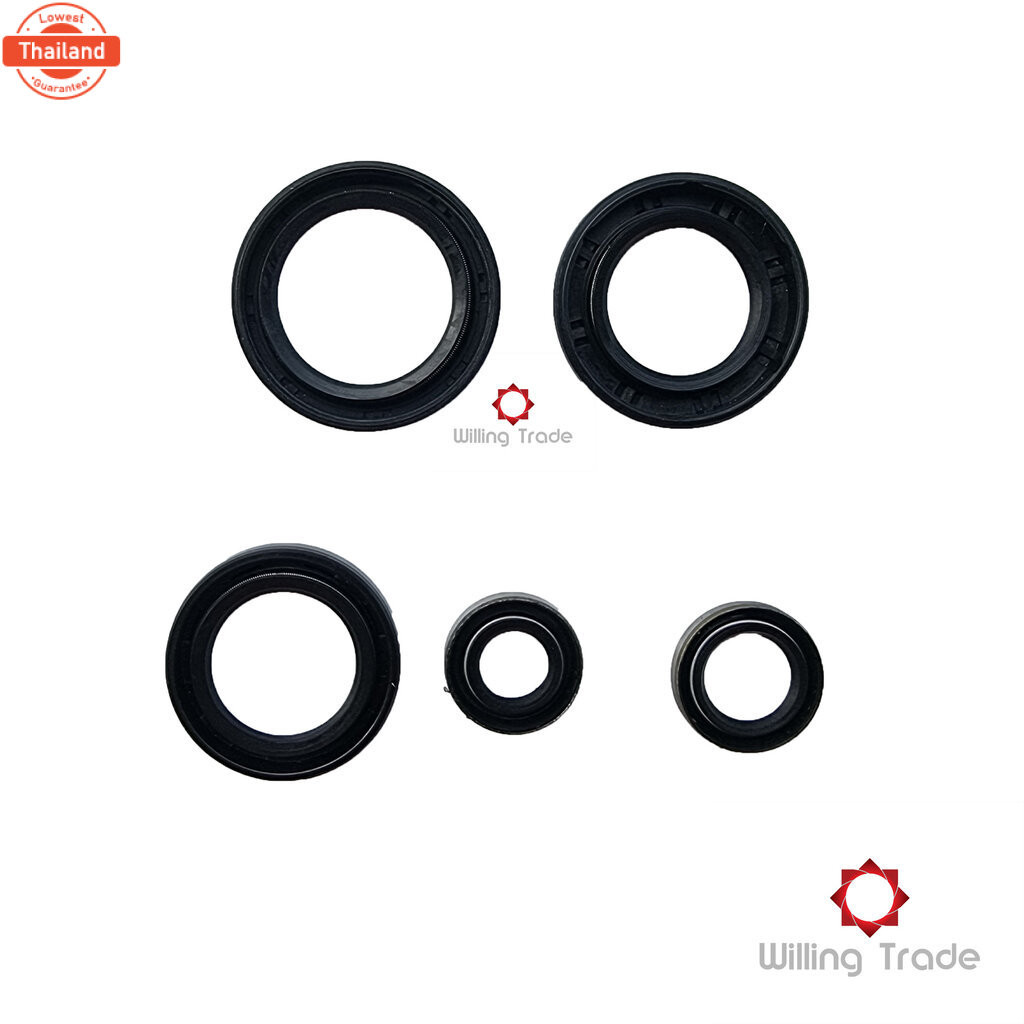 ซีลเครื่องชุด B072 KAWASAKI: 9935017 KR-150 , SERPICO , VICTOR / 5 สินค้ดแทนผลิตในไทย 1 ชุดมี 5 ชิ้น