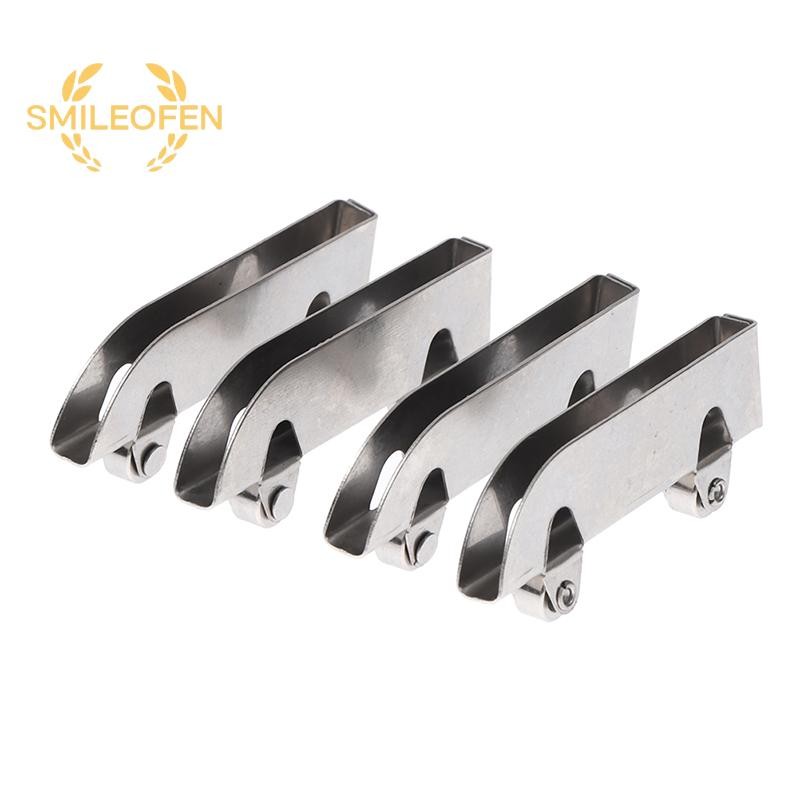 [Smileofen] 4 ชิ้นลูกรอกเหล็ก 5 มม.กระจกประตูบานเลื่อนล้อ Clamp Track Roller Runner ใหม่
