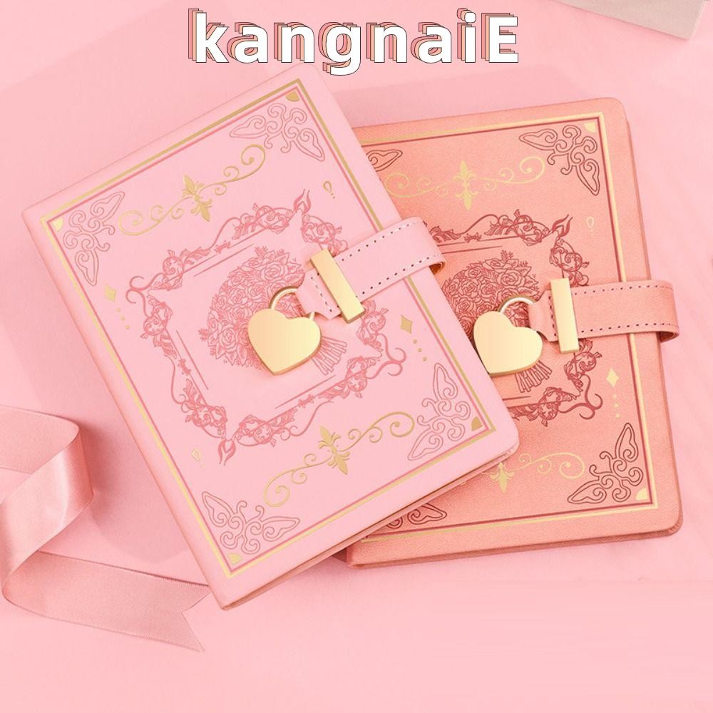 Kangnai B6 สมุดไดอารี่ลับ, หนัง PU 288 หน้าบันทึกโน๊ตบุ๊ค, ส่วนตัวพร้อมล็อคกุญแจริบบิ้นบุ๊คมาร์ค Rose รหัสหนังสือผู้หญิงสาว