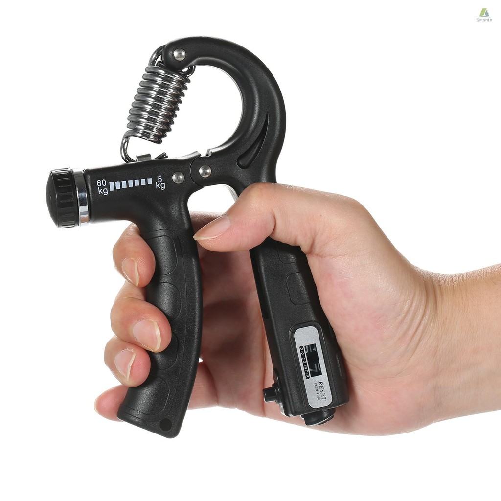 SmshHand Gripper Hand Grip Strengthener พร้อมเคาน์เตอร์ 5-60 กก.ความต้านทานที่ปรับได้ฟิตเนสมือออกกําลังกายสําหรับสร้างกล้ามเนื้อการฝึกอบรมข้อมือ - รูปที่ 6