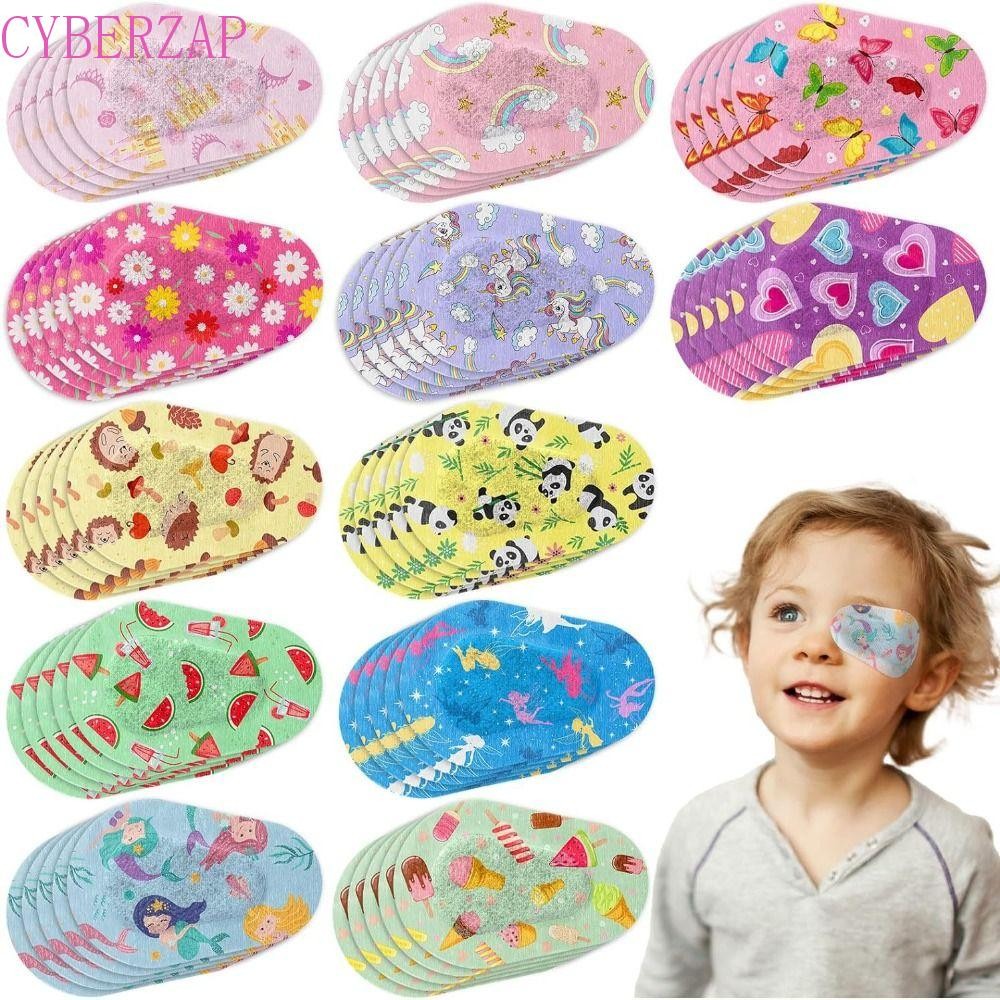Cyberzap 20 ชิ้นสําหรับเด็ก Single Eye Patch, Solid Color Vision Care เด็ก Amblyopia Eye Patch, สบาย Asticism Correction Supple Eye Patch เด็ก