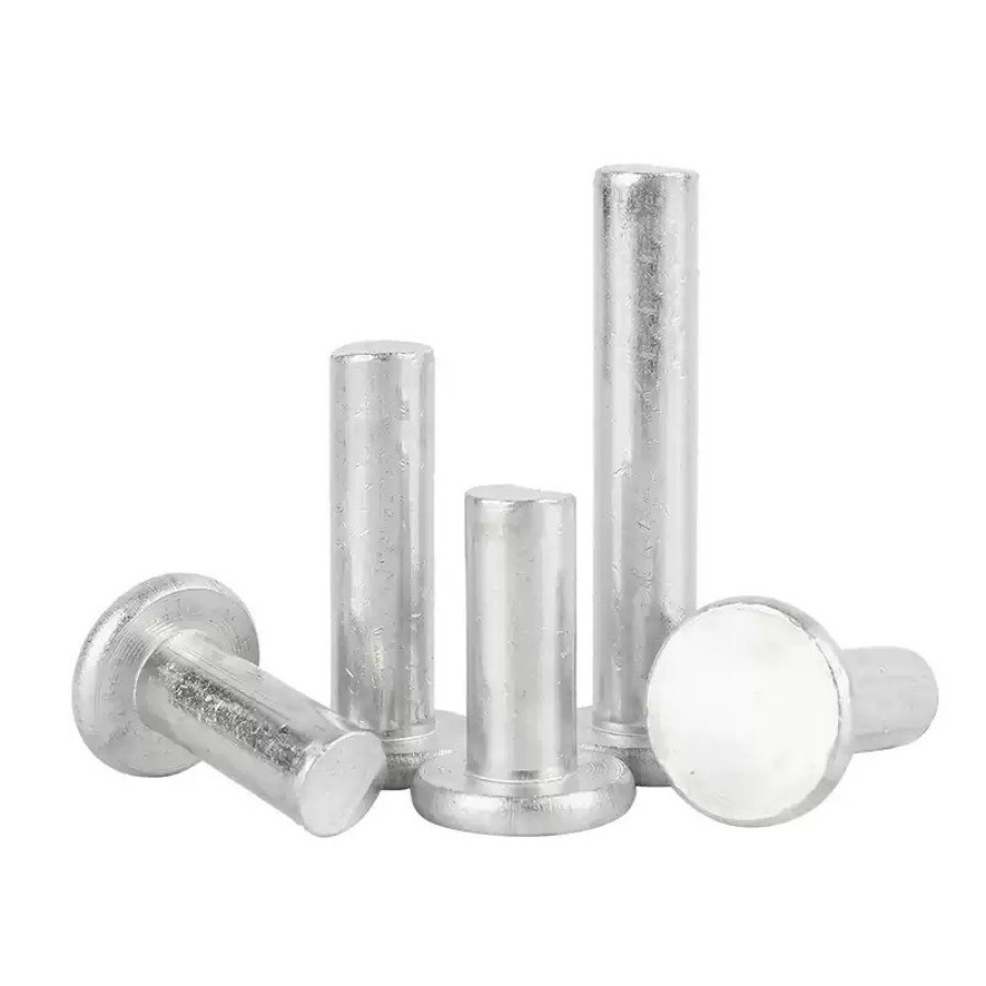 [จัดส่งด่วน] หมุดอลูมิเนียมหัวแบน M2/M2.5-M8 Flat Cap Solid Rivets Hand-Percussion Willow Nails