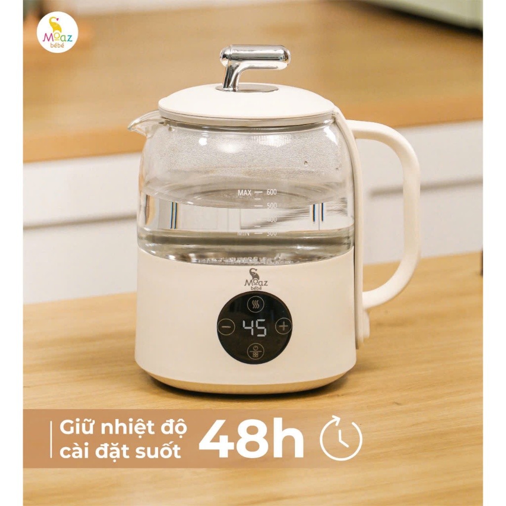 MOAZ BÉBÉ MB099 กาต้มน้ํานมกระติกน้ําร้อนอัจฉริยะ 600ml ของแท้ 1 ปี