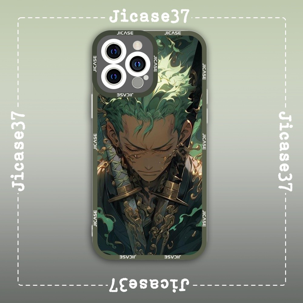 Samsung Xiaomi Oppo Anime One Piece Zoro Pirate Island Square Edge iPhone Case