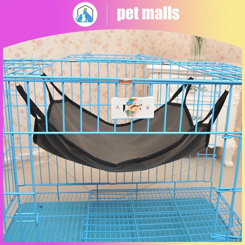 PET MALLS ตาข่ายระบายอากาศแมวเปลญวนความชื้นแมวนอนเปลแขวนแขวนกรงสำหรับกรงแกว่ง