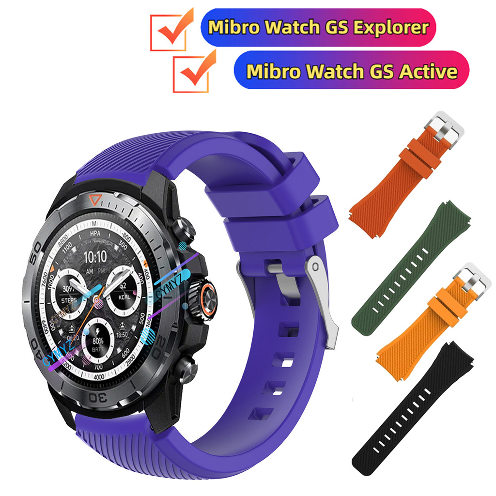 Mibro Watch GS Explorer strap สายซิลิโคนสําหรับ Mibro Watch GS สายที่ใช้งาน สายรัดข้อมือแบบสปอร์ต