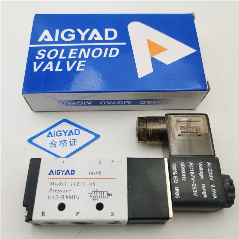 พร้อมส่ง! SOLENOID VALVE Model:4V210-08 Volt:12v 24vdc220v
