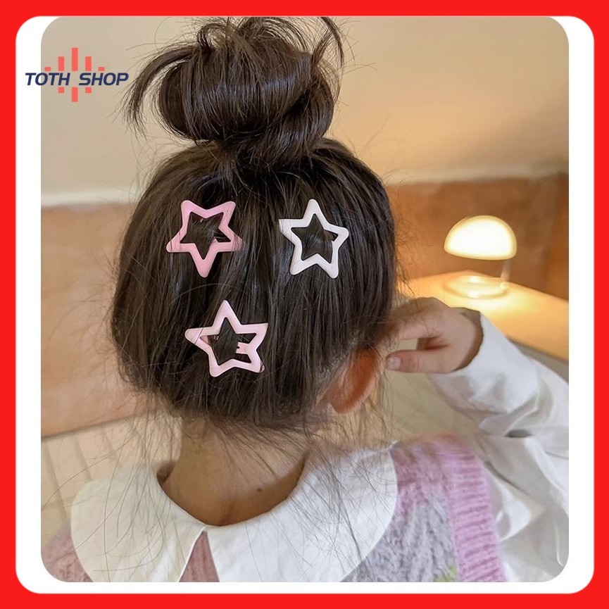 4 ชิ้น/เซ็ต Star กิ๊บติดผมสําหรับเด็กสาว Headwear โลหะผสม Barrettes น่ารัก Glitter BB คลิป Hairpins อุปกรณ์เสริมผม