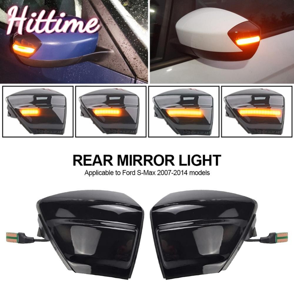 HITTIME คู่รถแบบไดนามิก LED ไฟเลี้ยวกระจกมองหลังตัวบ่งชี้ไฟกระพริบ Repeater สําหรับ Ford S-Max CD340