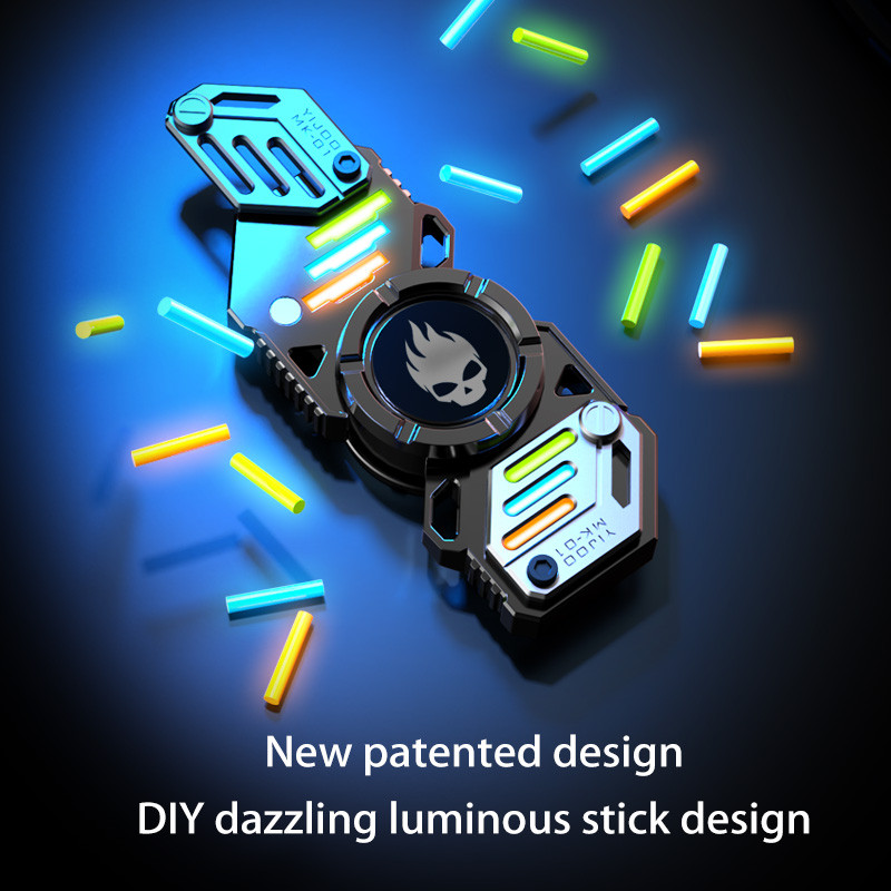 729 Light Effect Combines Fidget Spinner โลหะของเล่นสําหรับชายตลก Gyro ปลายนิ้ว Antistress EDC มือความเครียดบรรเทาของขวัญ