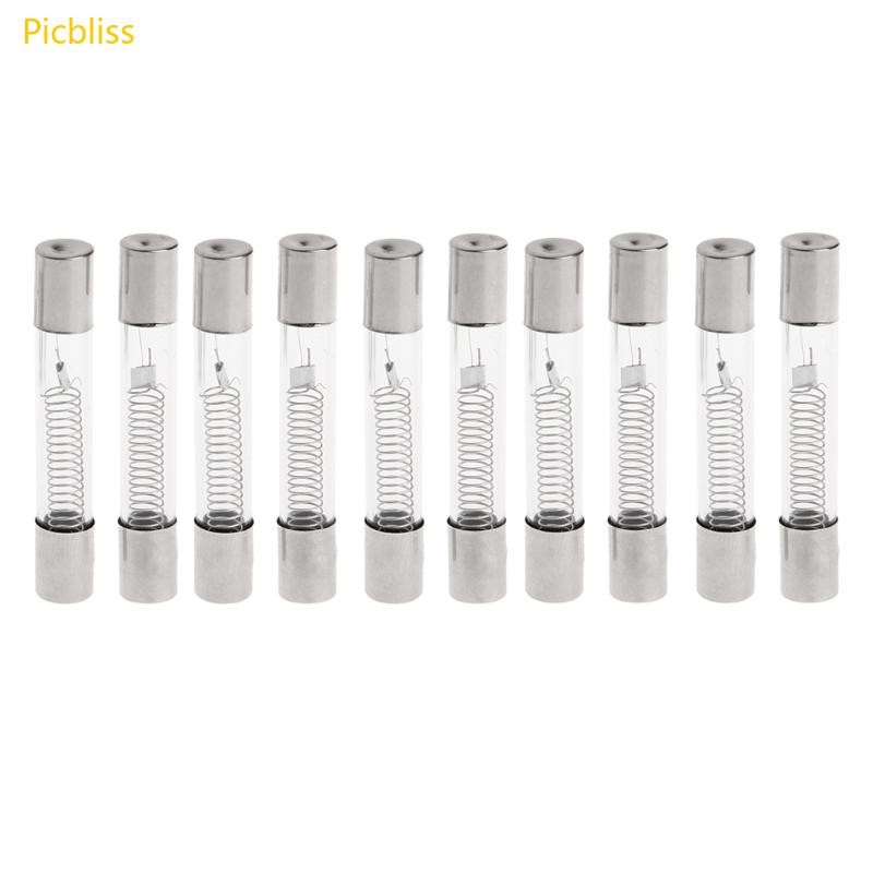 Picbliss 10 ชิ้นเตาอบไมโครเวฟสําหรับป้องกันแรงดันไฟฟ้าเปลี่ยนฟิวส์หลอด 5KV 0 8A 800MA ตลับหมึกฟิวส์ Easy to R