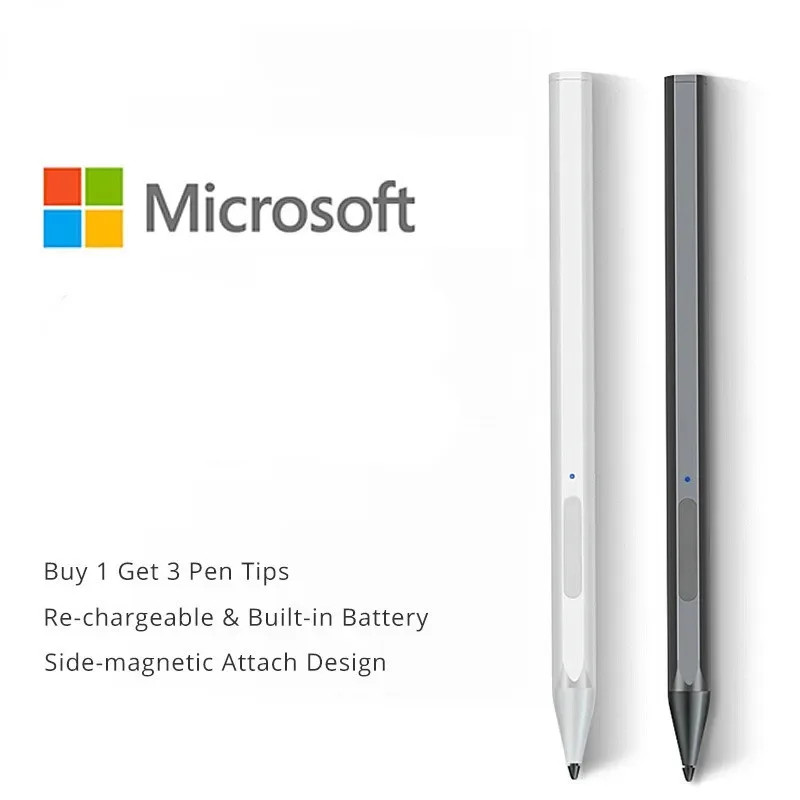ปากกาสไตลัสแบบสัมผัสสําหรับ Microsoft Surface Pro X/9/8/7/6/5/4/3/Surface 3/go 3/go 2/go/Book 3 2 แล็ปท็อป 5 4 3 2 สตูดิโอการปฏิเสธฝ่ามือ