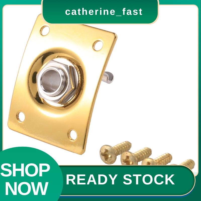 In Stocks Square Style Jack Plate Guitar Bass Jack 1/4 Output Jack Socket For Electric Guitar Parts 