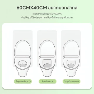 10pcs/set แผ่นรองนั่งชักโครก แบบพกพ แบบพกพา กระดาษรองนั่ง กระดาษรองนั่ง วางบนฝารองนั่งชักโครกในห้องน้ำ Disposable Toilet