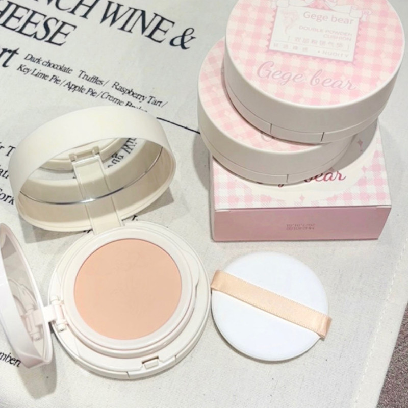 GEGE BEAR Powder Air Cushion แป้งเบาะลม CC ครีม 2-In-1 ให้ความชุ่มชื้น บีบีครีม แต่งหน้า คอนซีลเลอร์เนื้อแมตต์ติดทนนาน