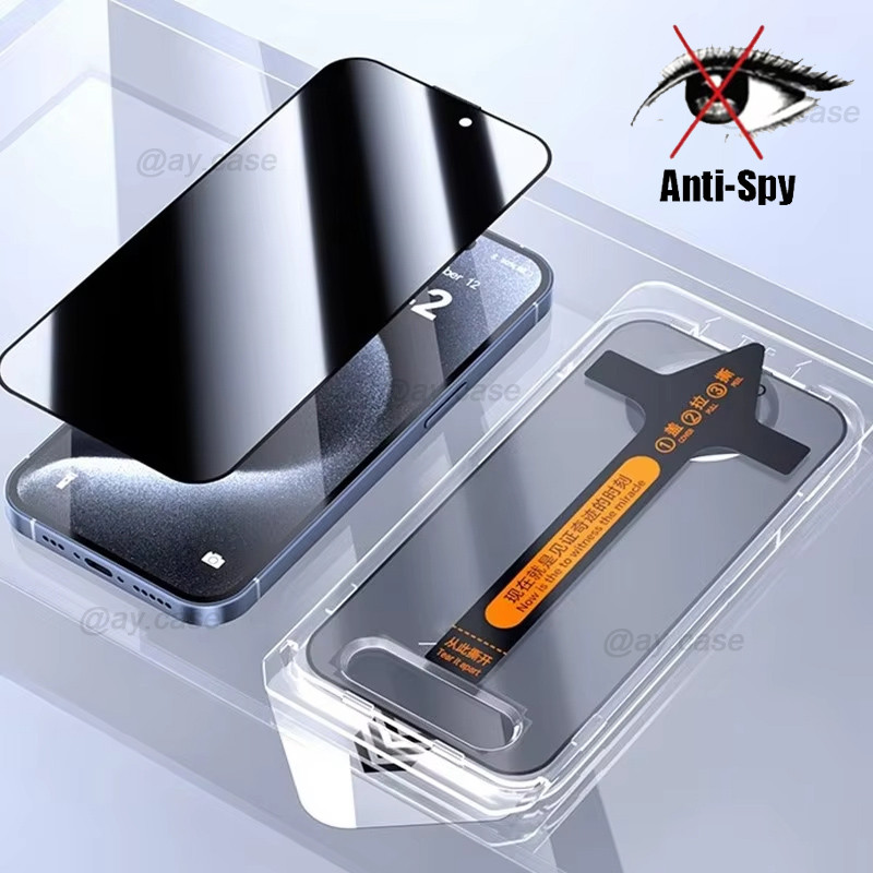 ฟิล์มกันมองกันเสือก สำหรับ iPhone 11 13 17 Air 16 15 12 14 Pro Max 7 8 6 Plus X XR XS Max ป้องกันหน้าจอความเป็นส่วนตัว