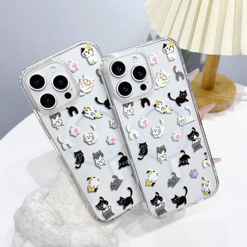 💫Unicom💫ใช้ได้กับ เคสไอโฟน เคสโทรศัพท์แม่เหล็ก  iPhone 16Promax 14Plus15 Pro XR 12 13Pro 7P 14 Promax 16Pro -JXYCK35