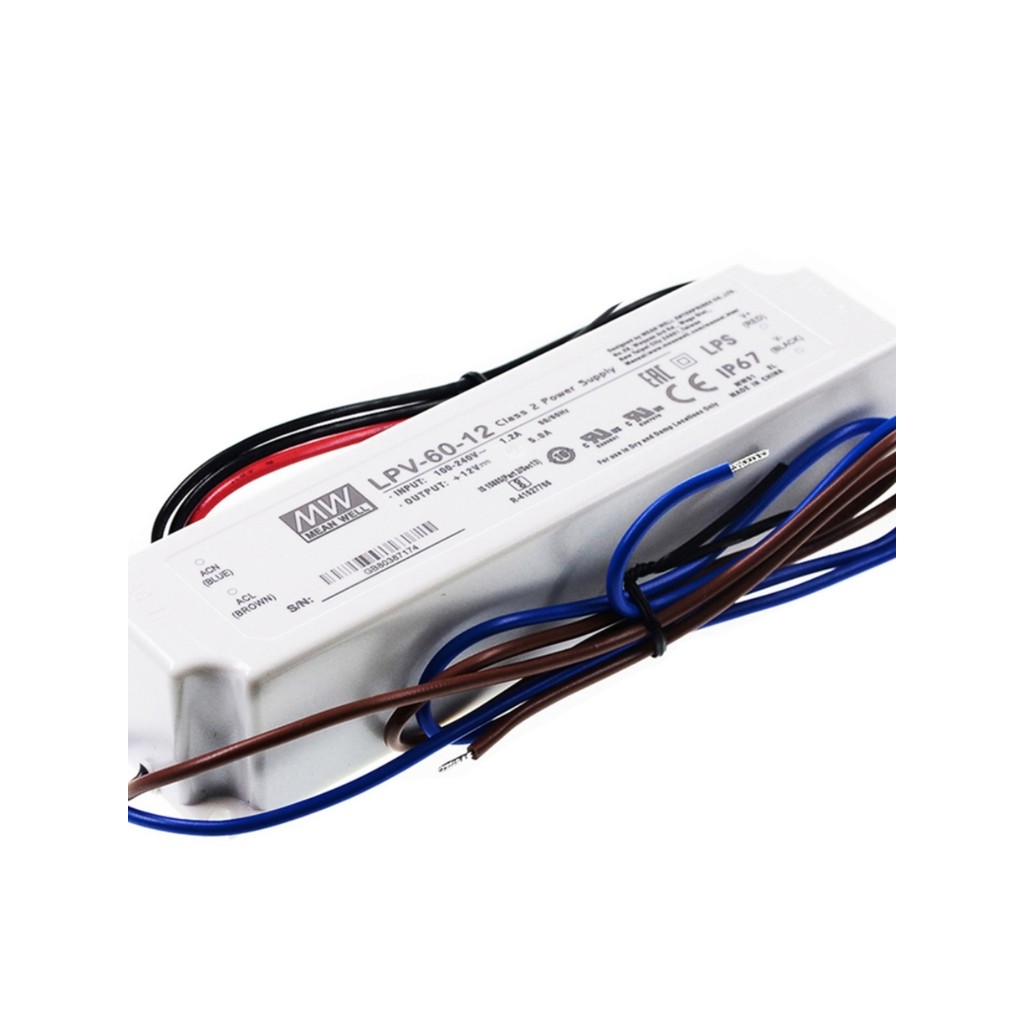 ไต้หวัน MEAN WELL LPV กันน้ํา 12 V/24 V Switching Power Supply LPH-18 การตรวจสอบ 20/35/60 LED ไดรฟ์ 