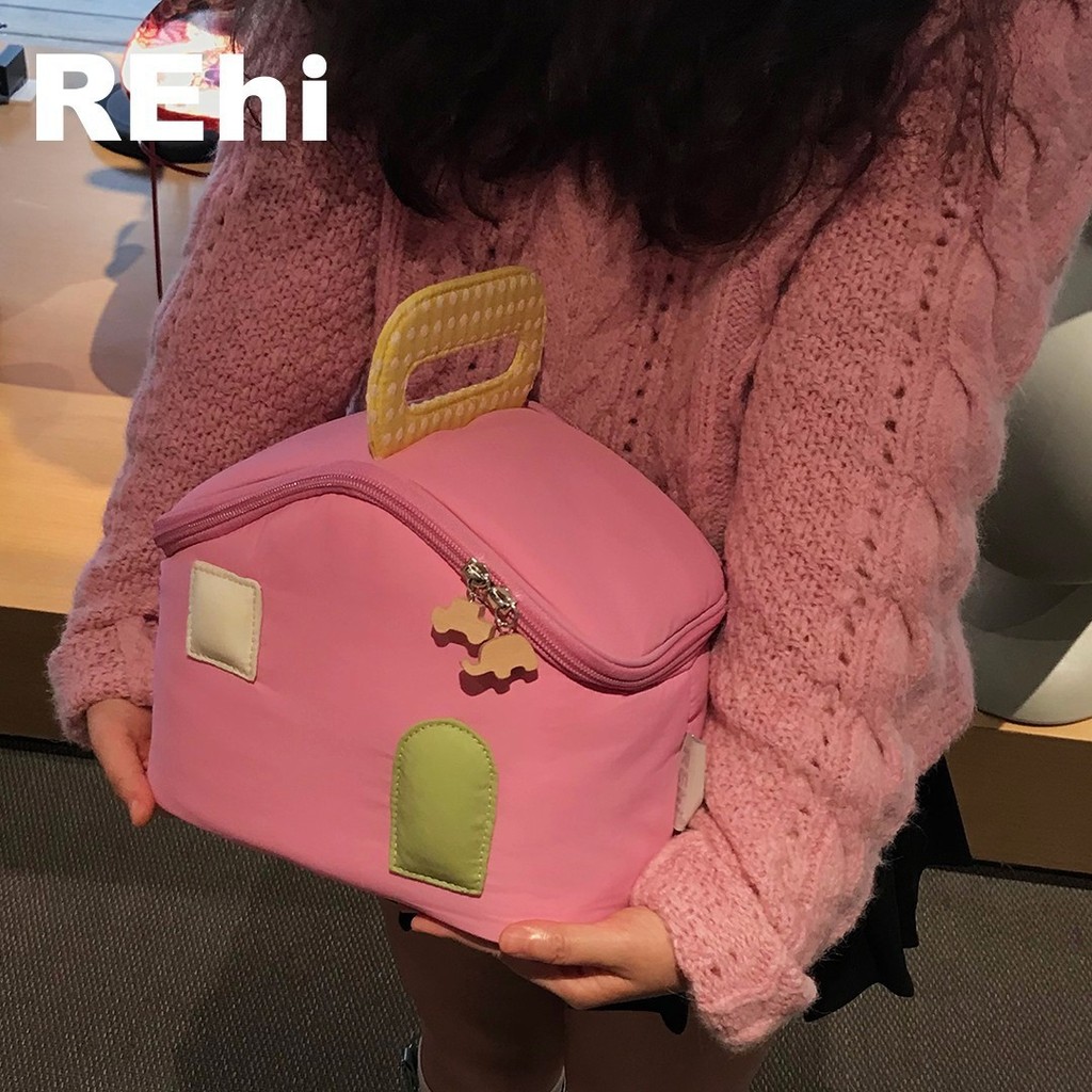 [สต๊อกพร้อม] REhi Milk House กระเป๋าเครื่องสําอางความจุขนาดใหญ่ถุงเก็บซิป