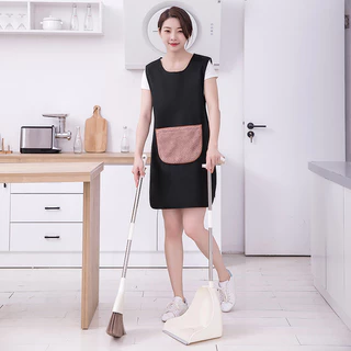 ผ้ากันเปื้อนเสื้อกั๊กห้องครัวกันน้ำบ้านทำอาหาร Workwear บาริสต้าเสื้อกั๊กเอว ผ้ากันเปื้อนกันคราบ ป้องกันสกปรกกันน้ําแขน