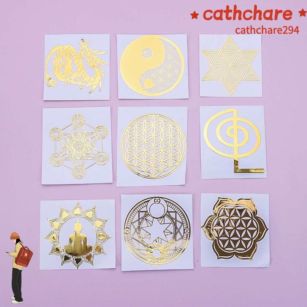 Cathchare294 โลหะทองแดงสติกเกอร์ DIY ทําวัสดุสีทองศิลปะหัตถกรรมสติ๊กเกอร์พลังงาน