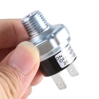 LUOLVTH สวิตช์ความดันอากาศ, 1/4 "NPT 12 V/24 V Air Compressor Switch, แบบพกพา 70-100/90-120/110-140PSI สวิตช์ความดันสําหรับ Air Tank อลูมิเนียมอัลลอยด์ควบคุม