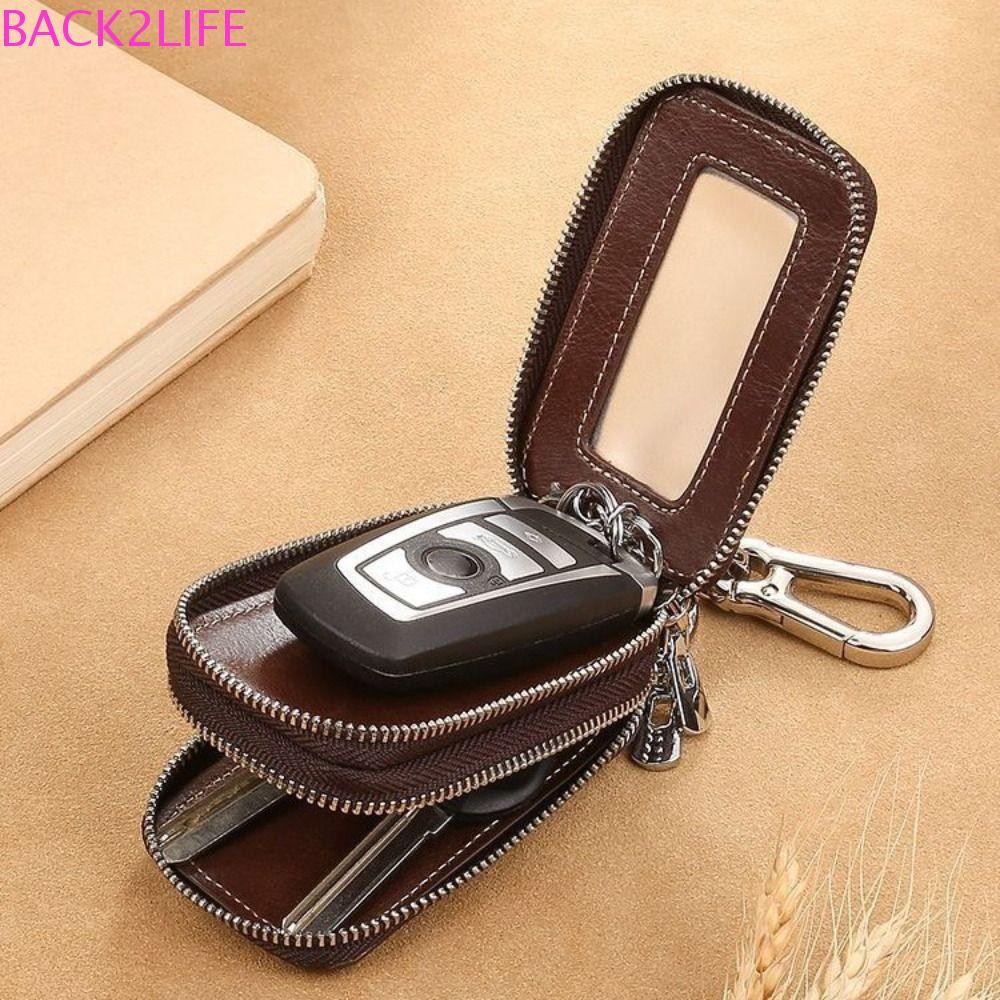 Back2life Double-Layer Key Case,ซิปมินิกุญแจรถ,กระเป๋าเก็บมัลติฟังก์ชั่PUแบบพกพาKey Organizerกระเป๋าของขวัญ