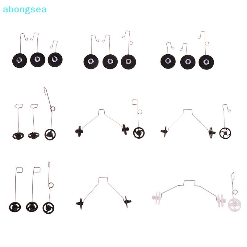Abongsea 1 ชุดโฟมมือโยนเครื่องร่อน Landing Gear Kit พร้อมอุปกรณ์เสริมเครื่องบินล้อ