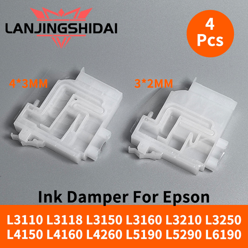 4 ชิ้นหมึกเดิม Damper สําหรับ EPSON L3110 L3118 L3150 L3160 L3210 L3250 L4150 L4160 L4260 L5190 L5290 L6190 หมึก Damper อะแดปเตอร์ ASSY