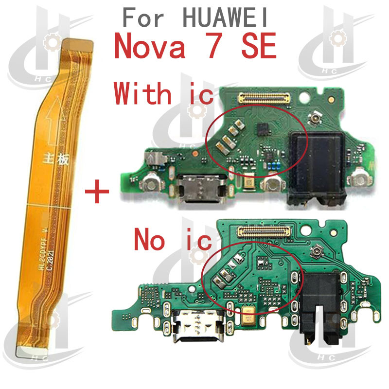 ใหม่สําหรับ Huawei Nova 7 SE Charger USB Connector Dock ชาร์จพอร์ตแจ็คบอร์ด Flex หลักเมนบอร์ดการเชื่อมต่อ Flex เปลี่ยนชิ้นส่วน ราคา ถูกที่สุด ดีลบีเคเค รูปภาพหลัก