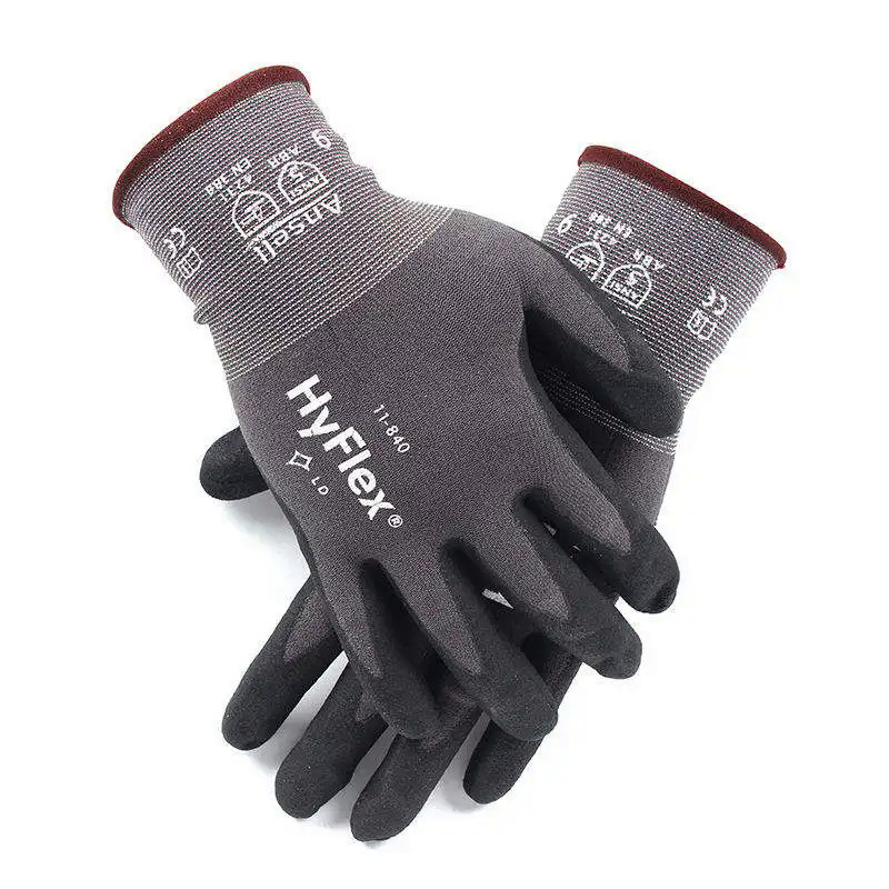 Ansell Hyflex 11-840  Nylon nitrile mechanical maintenance anti cutting Hand protection knitted safe